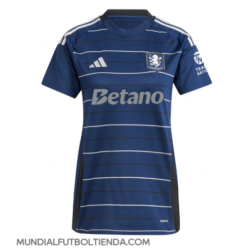 Camiseta Aston Villa Tercera Equipación Replica 2024-25 para mujer mangas cortas